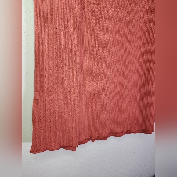 Band of the Free B-O-G Collective Ascella Dusty Rose Ribbed Maxi Skirt Size Med - Picture 4 of 8